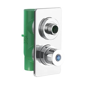 AZ103PPR暗裝瓷芯角閥DN20（綠）（加高型）