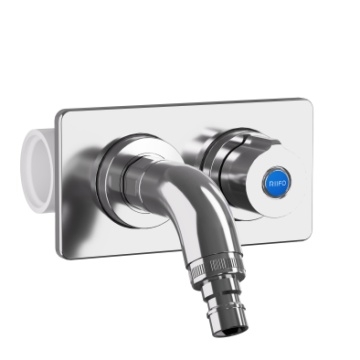 AZ206PPR暗裝洗衣機龍頭DN25（白）（加高型）（不銹鋼面板）