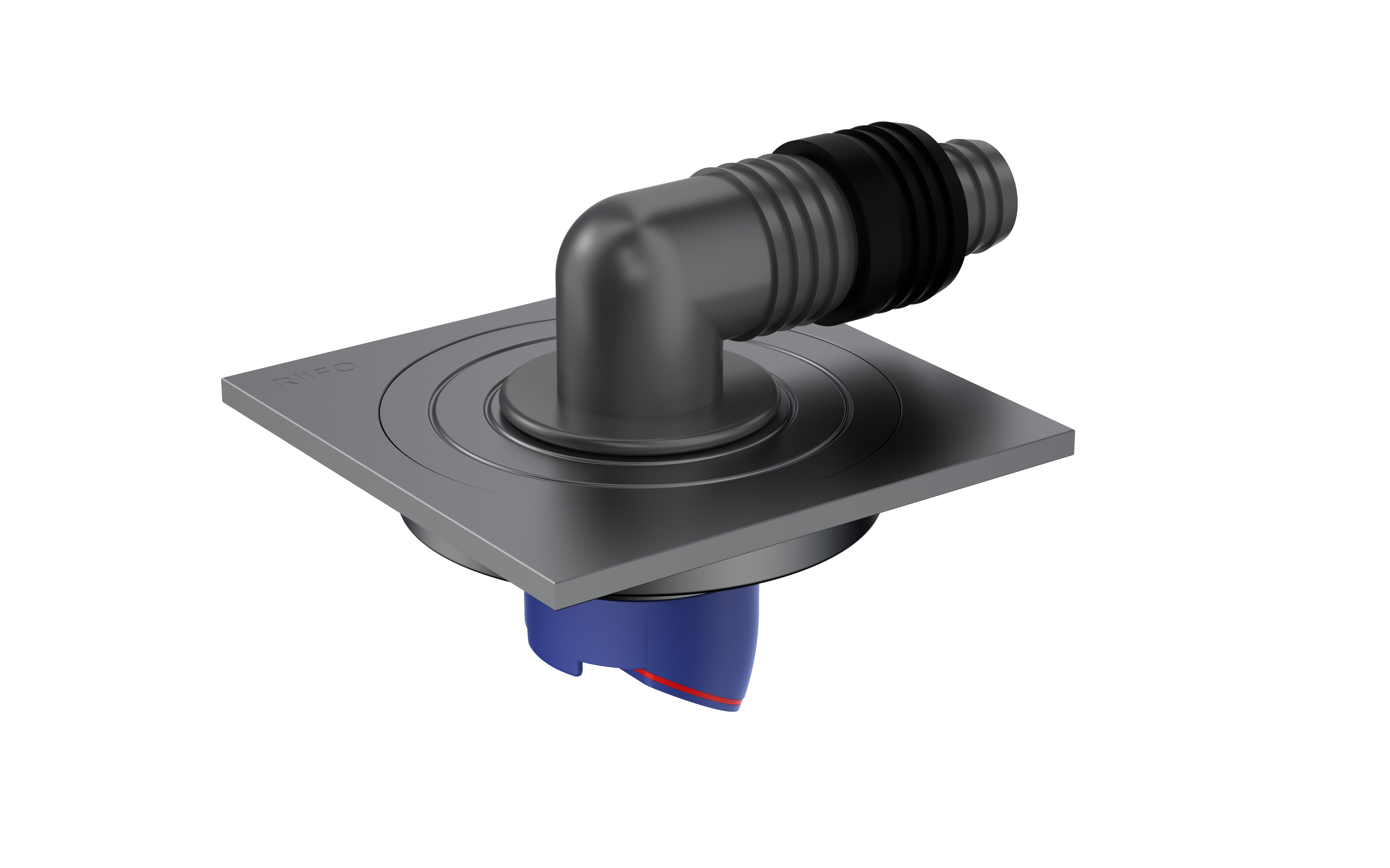 全銅洗衣機地漏RF-DC1002H（黑色）（帶轉接頭）